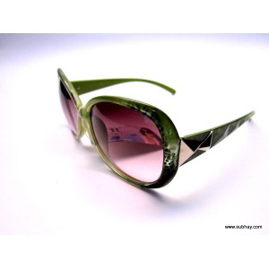 Sunglasses For Her Green & Silver Frame / Black Gradient Lenses SG-11